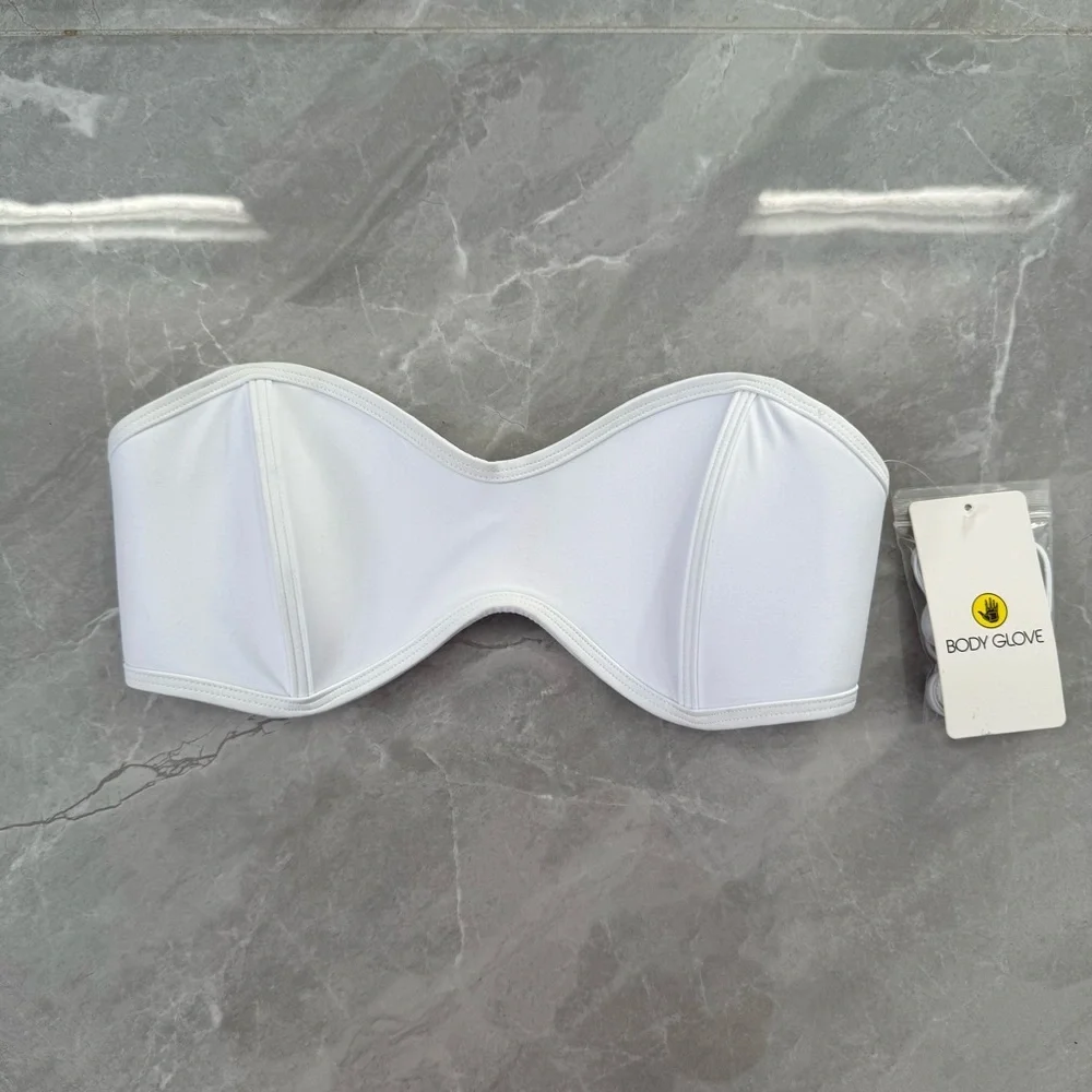 Women’s Body Glove Smoothies Tainted Love Retro Bandeau Bikini Top Swimsuit M - Picture 4 of 16